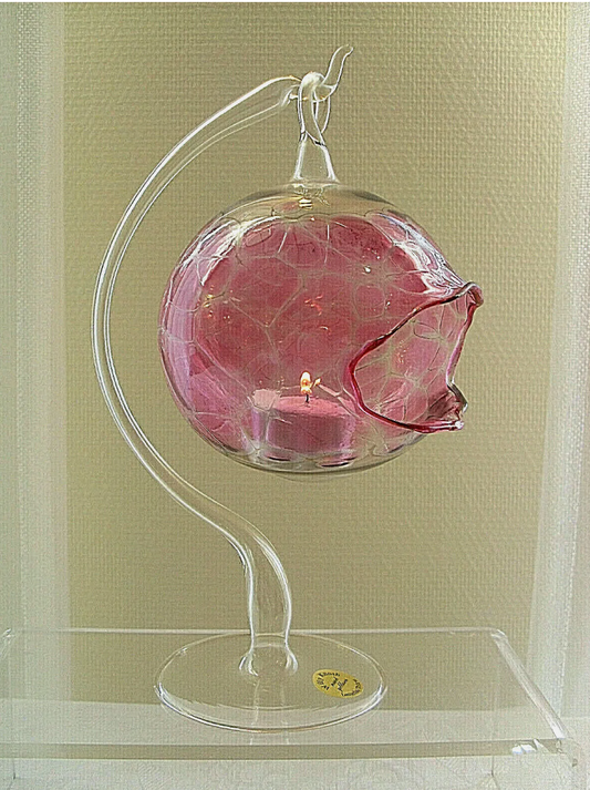 Lauscha Glass Candle Holder – Handcrafted Artisanal Glasswork