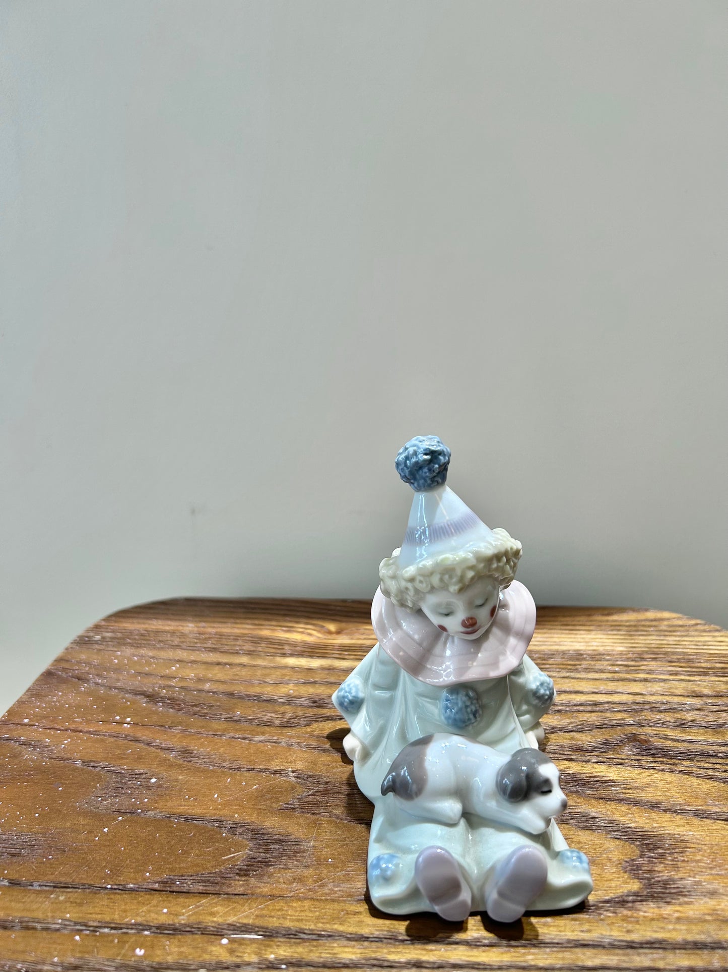 Spanish Lladro Porcelain Figurine – Seated Pierrot Clown