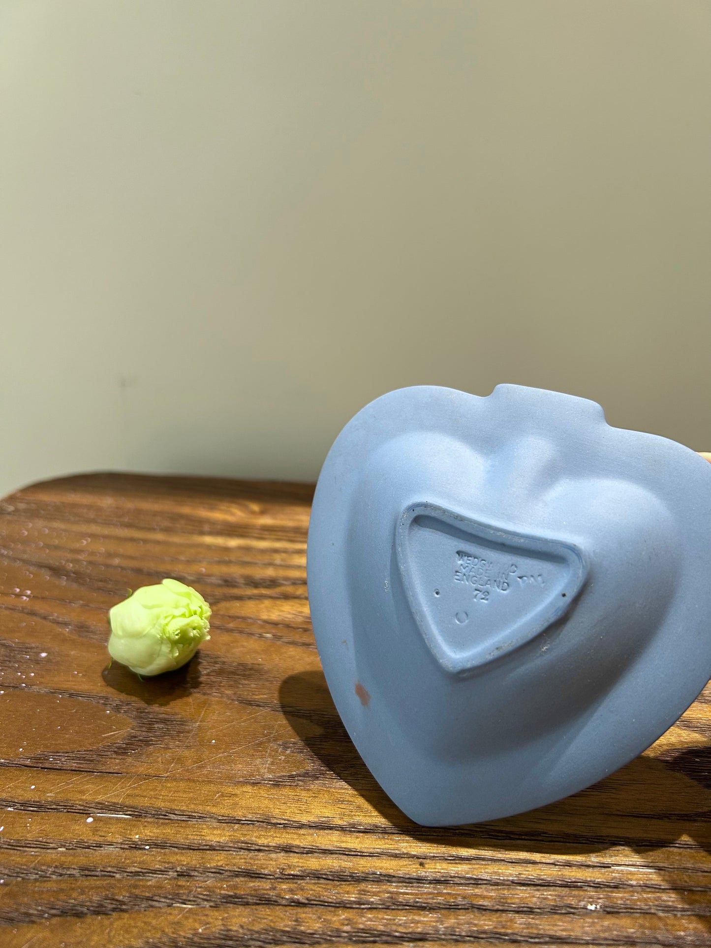 Wedgwood Jasperware Heart-Shaped Trinket Dish – Classic Cameo Relief in Pale Blue