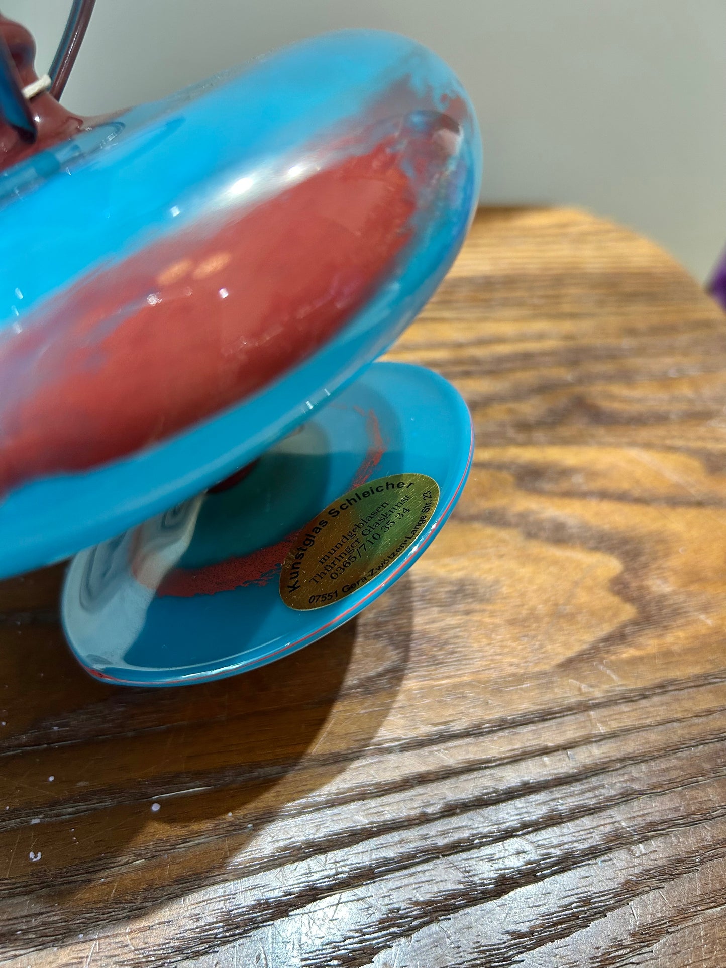 Hand-Blown Blue Glass Diffuser – German Artisan Craft