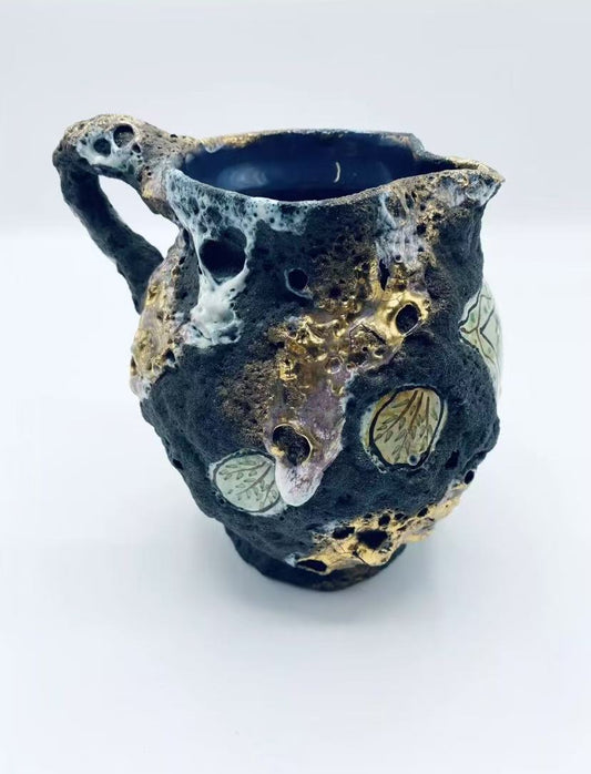 Vintage Studio Ceramic Vase/Jug Fat Lava Brutalist