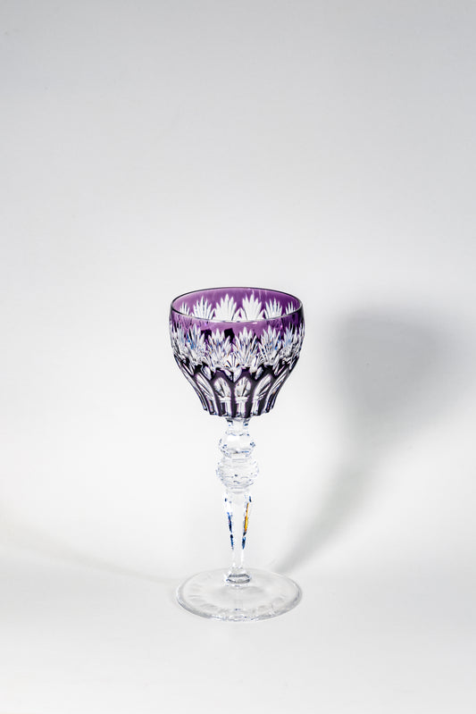 Peil & Putzler Colored Cut Crystal Wine Glass – Full-Cut Brilliance with Timeless Weight