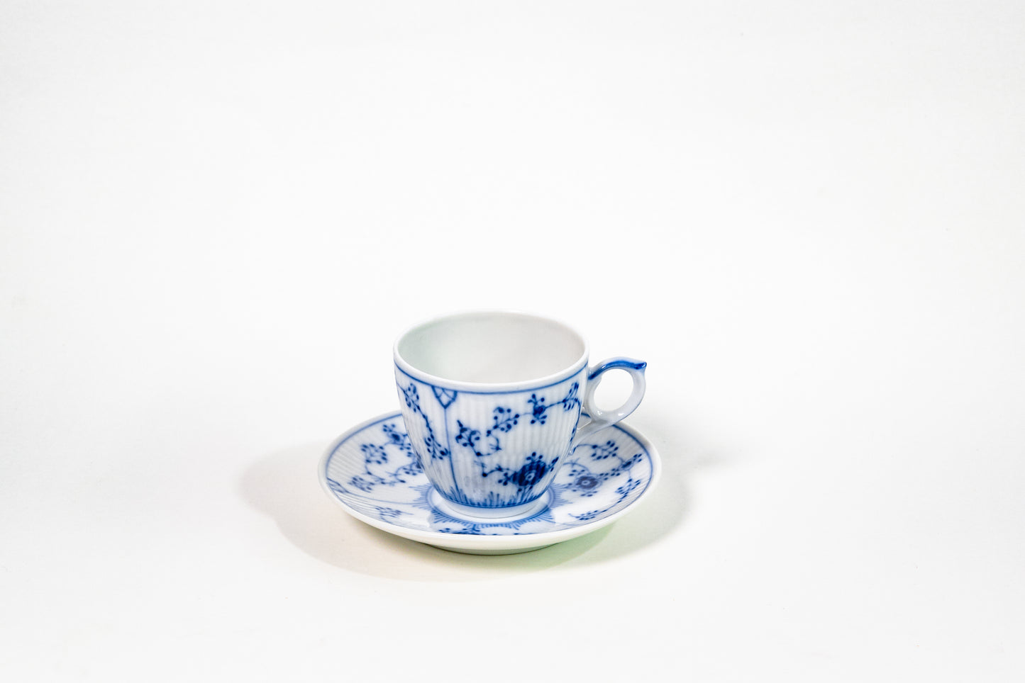 Royal Copenhagen Full Lace Hand-Painted Coffee Cup – Danish Porcelain Elegance