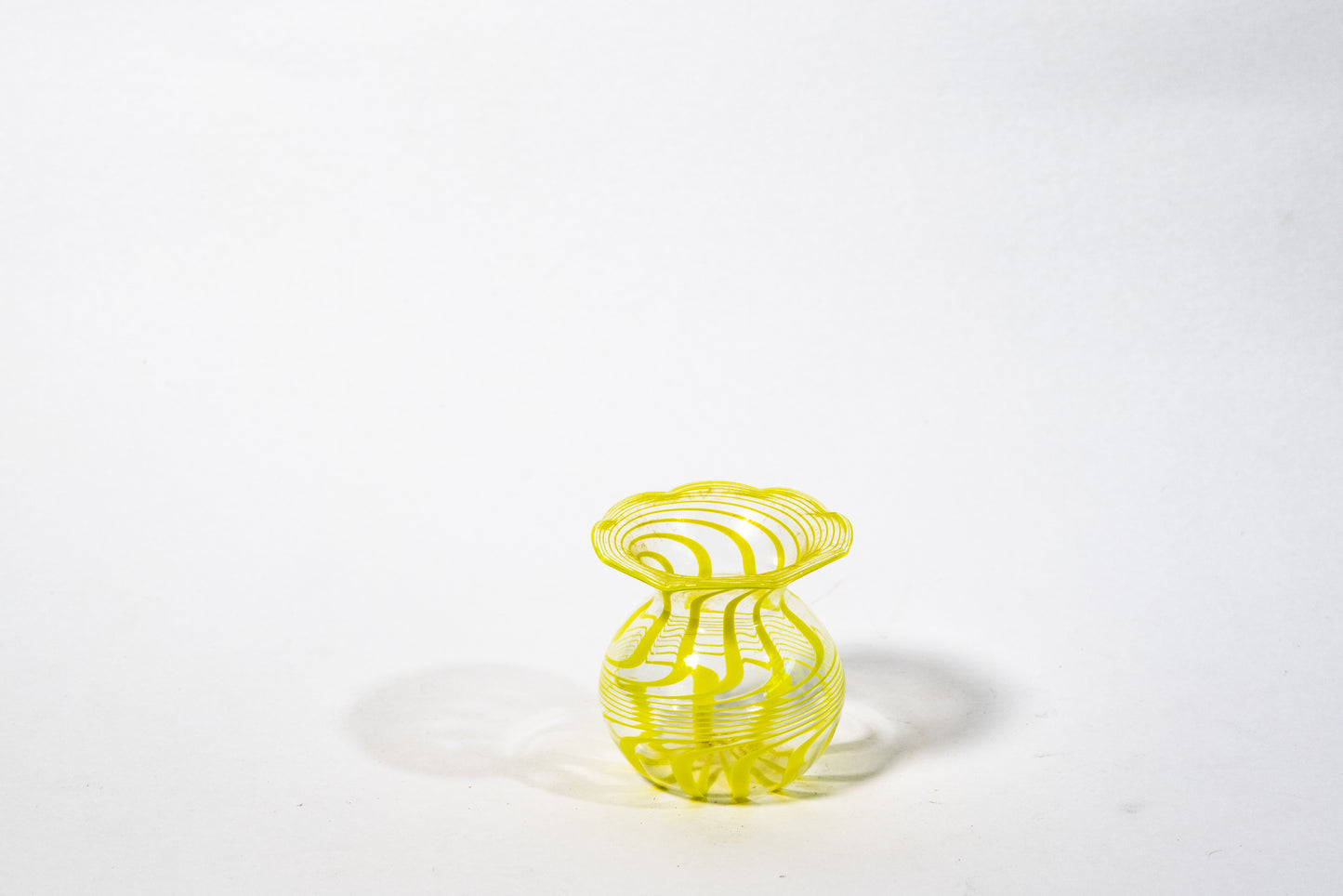Thread Glass Miniature Vase — A Study in Line, Light, and Motion