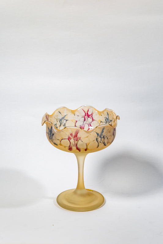 Egermann Art Glass —ice cream/ fruit bowl