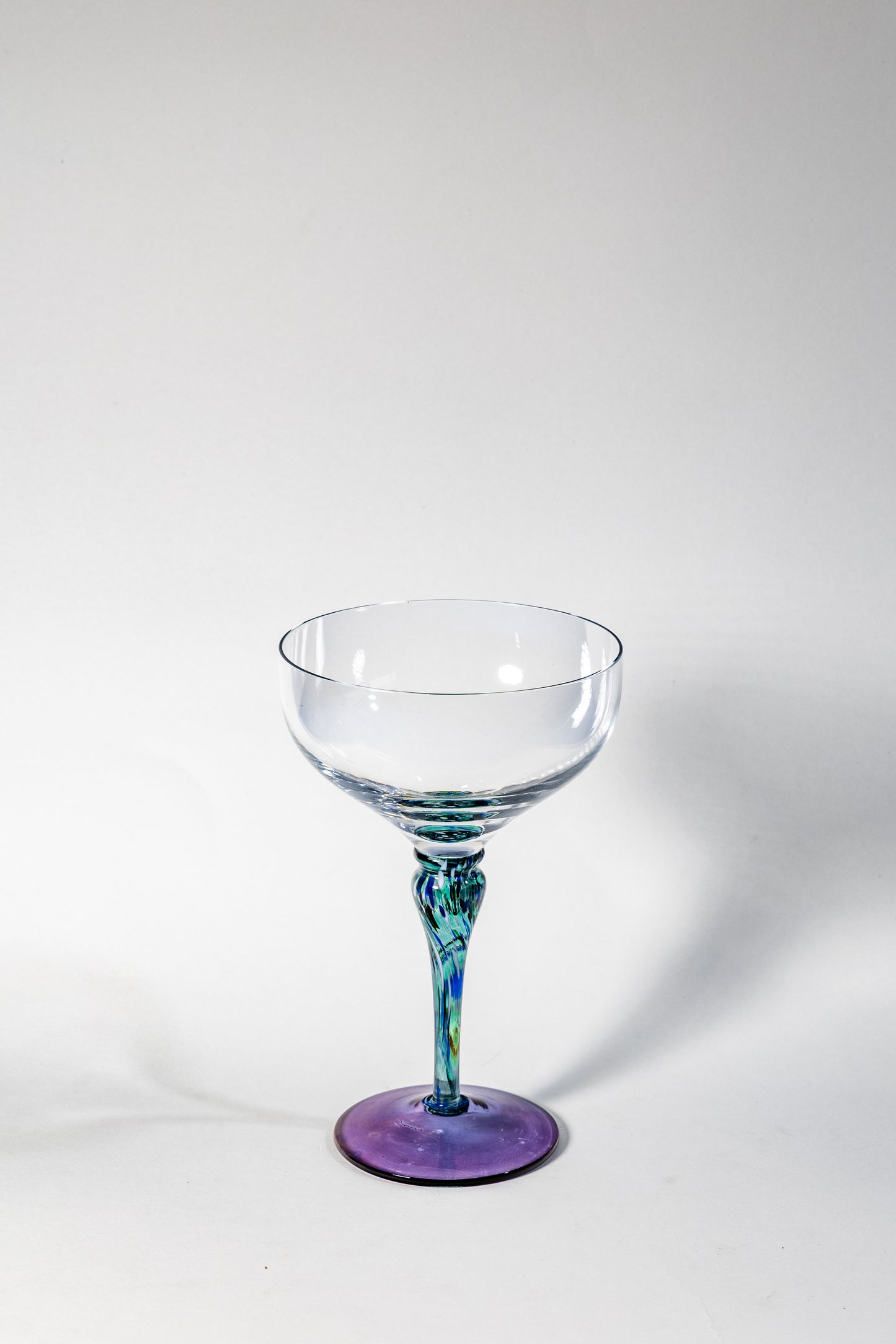 Murano Art Glass “Iridescent Stem Coupe”