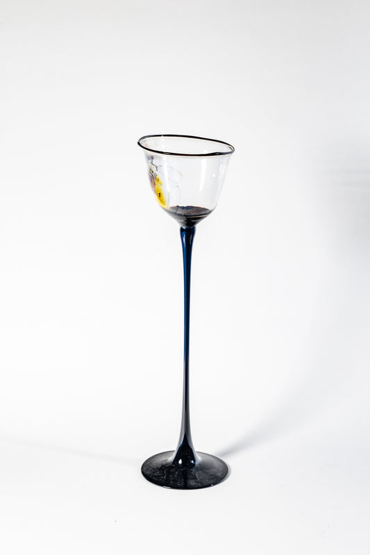 Notturno Fiore Handblown Glass Candle Holder