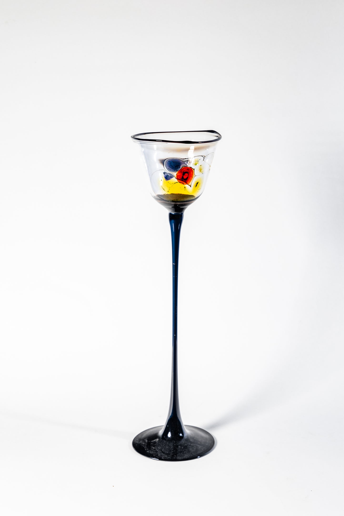 Notturno Fiore Handblown Glass Candle Holder