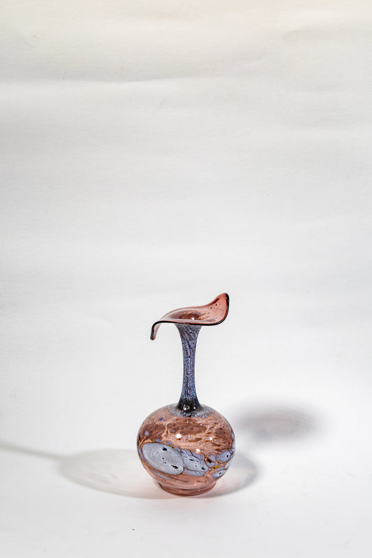 Handblown Smoked Art Glass Vase