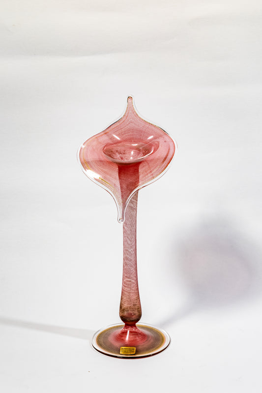 Murano art glass handblown vase