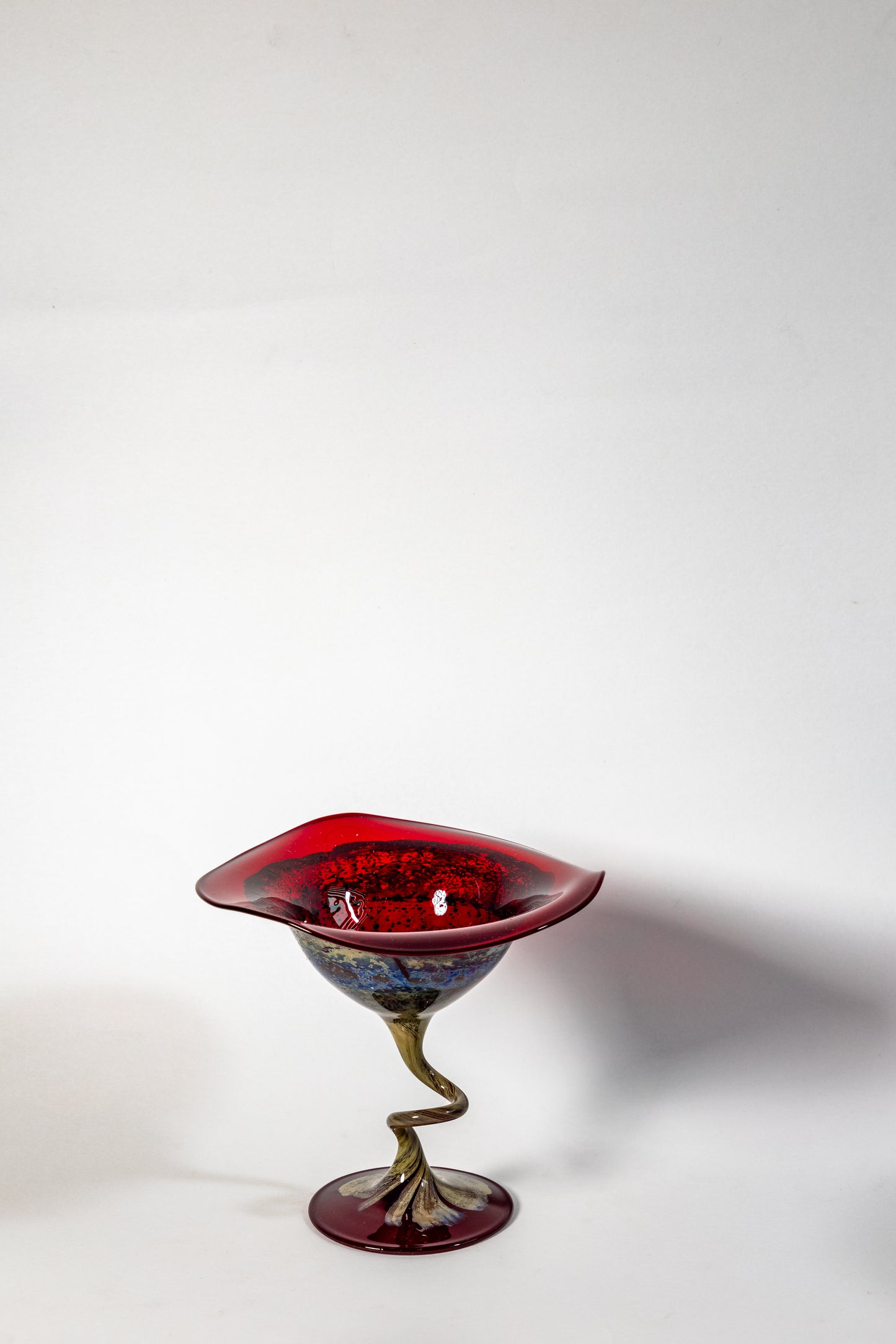 Carmine Spiral – Murano Art Glass Candle holder