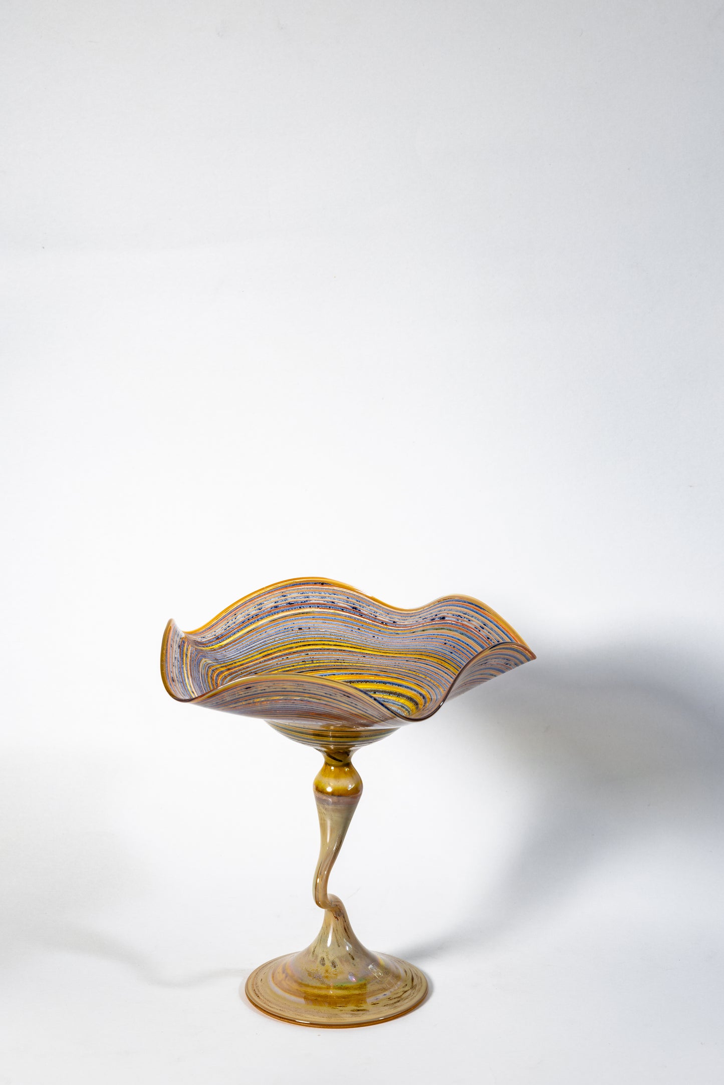 Handblown glass candle holder