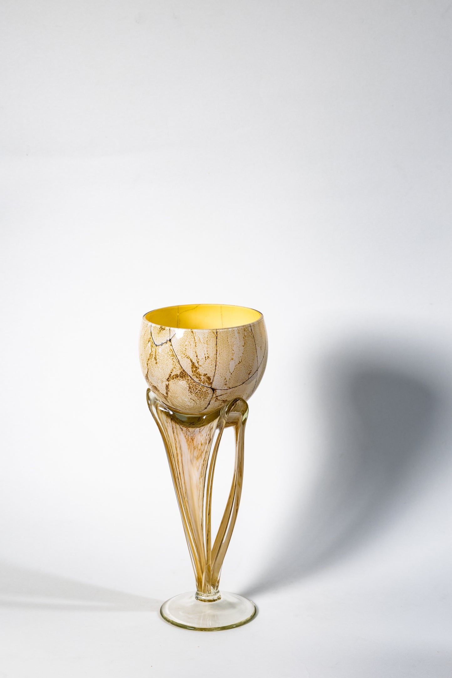 Jozefina Krosn Art Hand Blown Glass Jellyfish Style Candle Holder