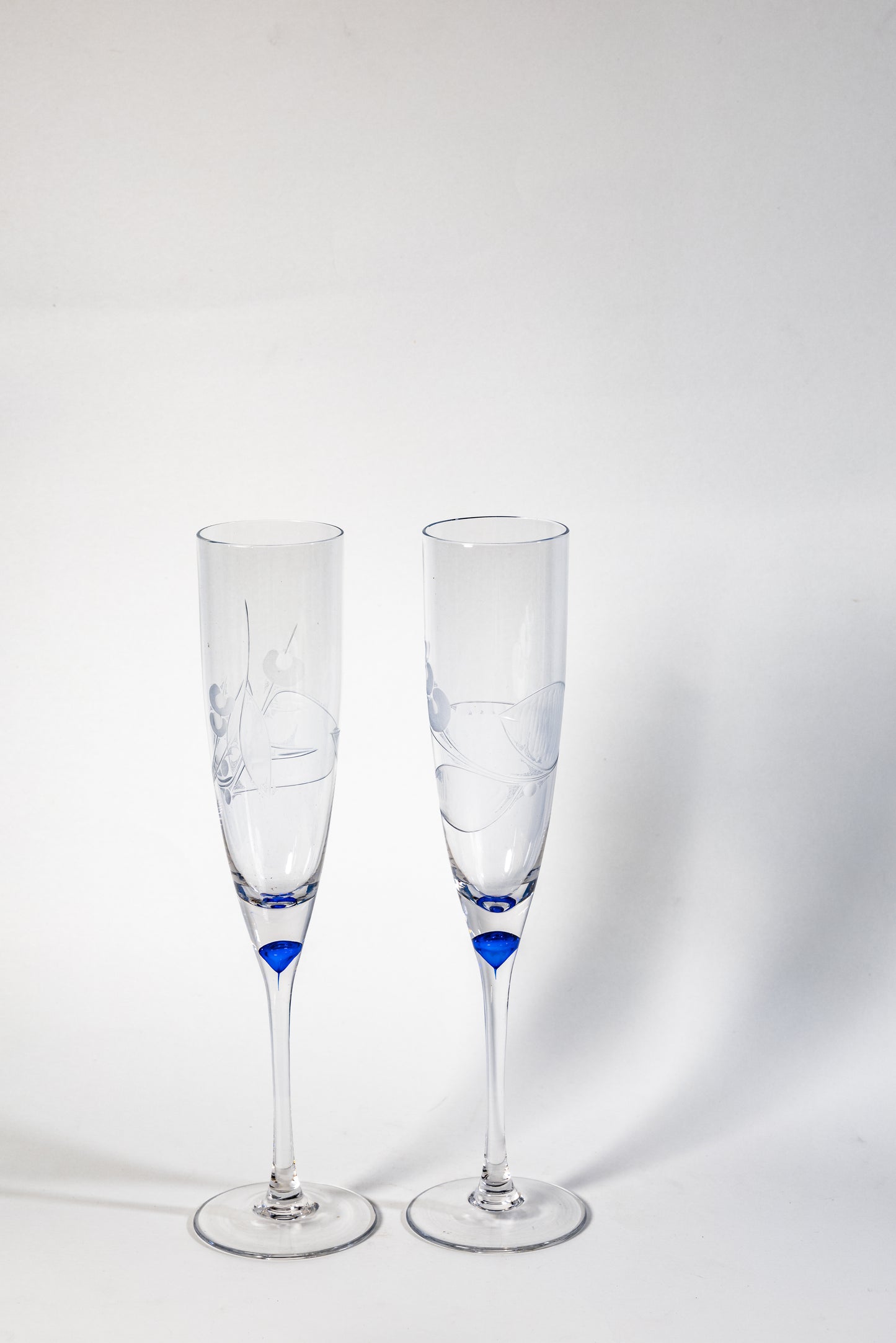 Elegant Etched Champagne Flute