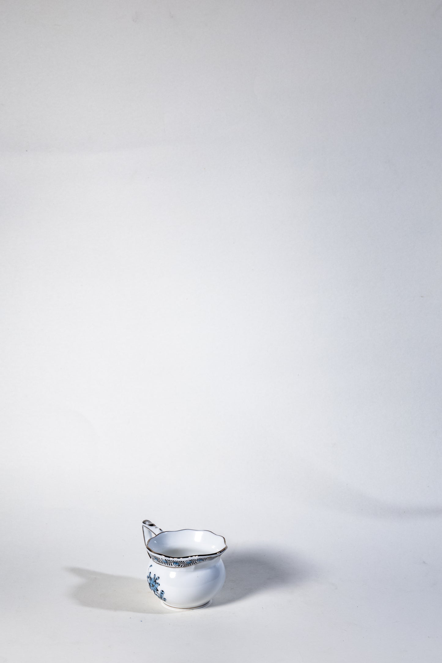 Herend Apponyi Mocha Set for Two – Hand-Painted with Silver Trim, Rare Color Variant