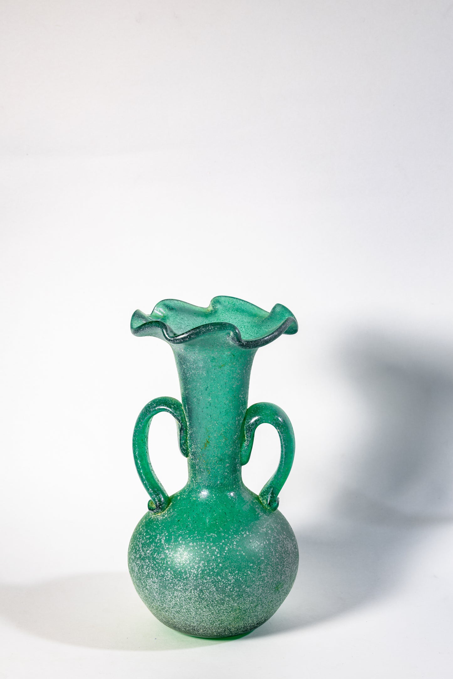 Verdigris Scavo Amphora – Murano Art Glass