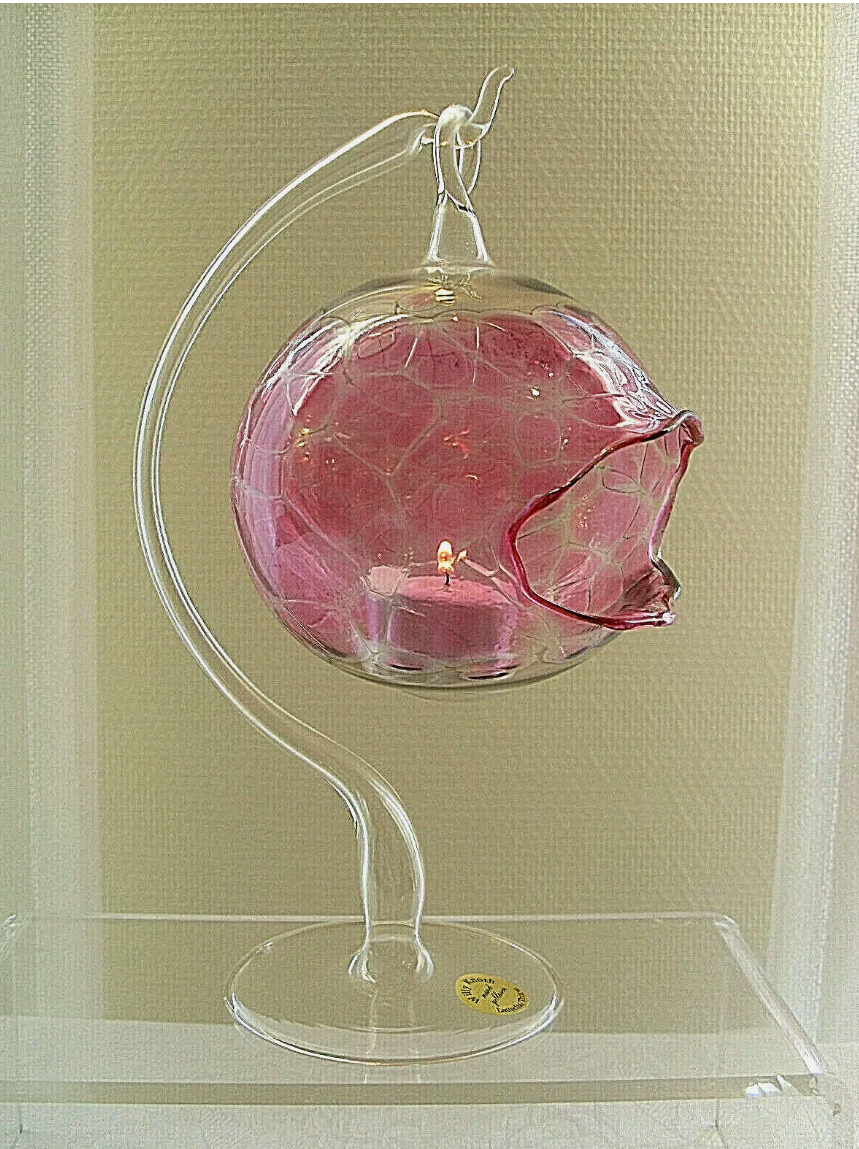 Lauscha Glass Candle Holder – Handcrafted Artisanal Glasswork