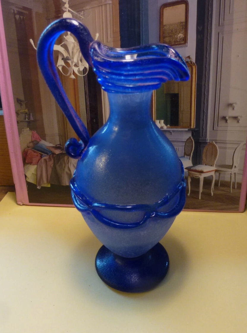 Exquisite Murano Glass Jug/Vase –  Iridescent Finish