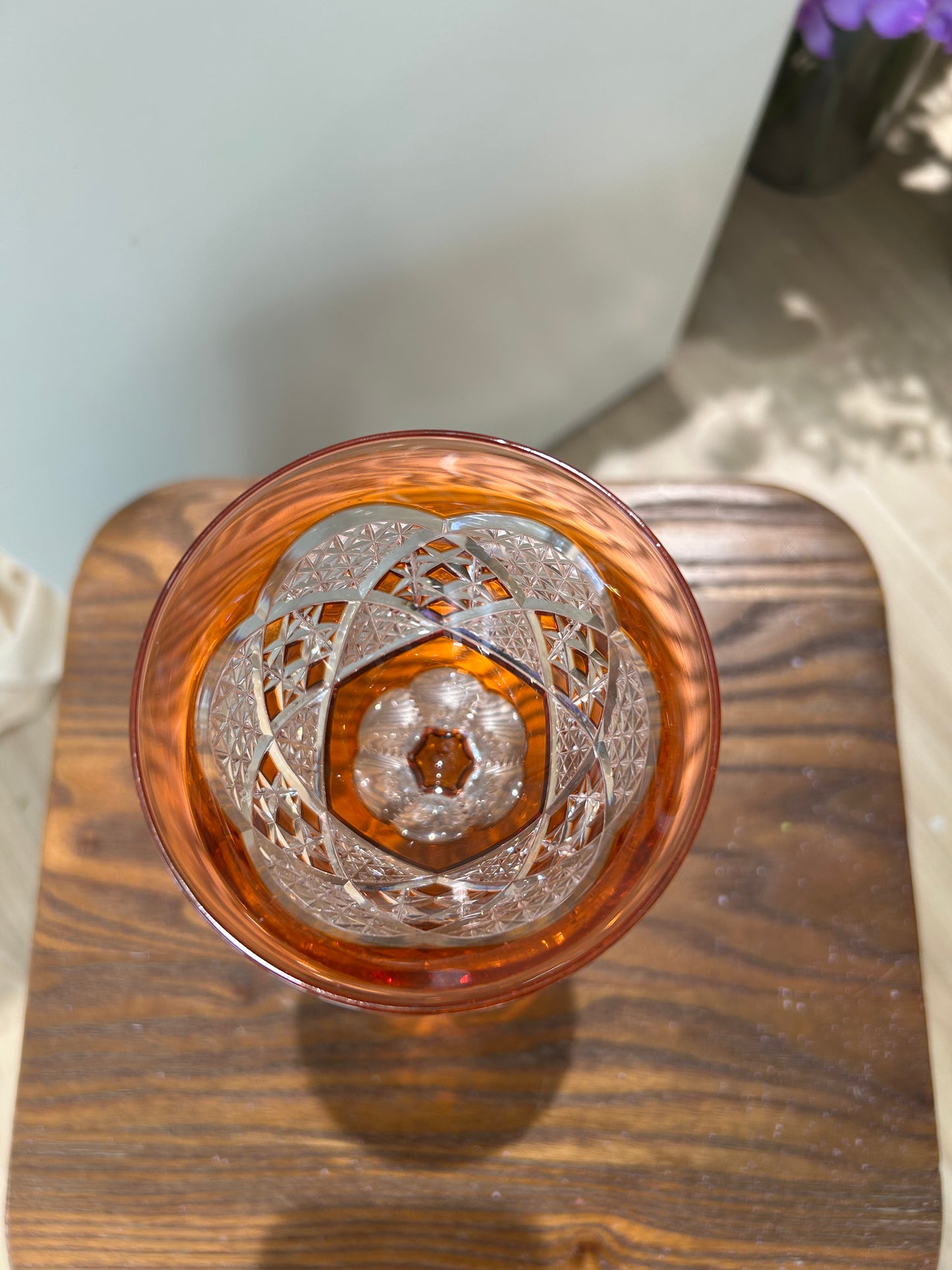 Val Saint Lambert “Imperial Floral Foot” Colored Crystal Goblet – Russian Tsar Commission Edition