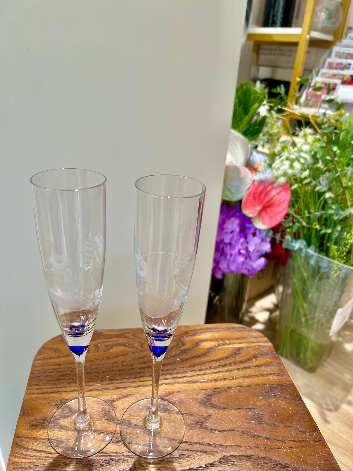 Elegant Etched Champagne Flute