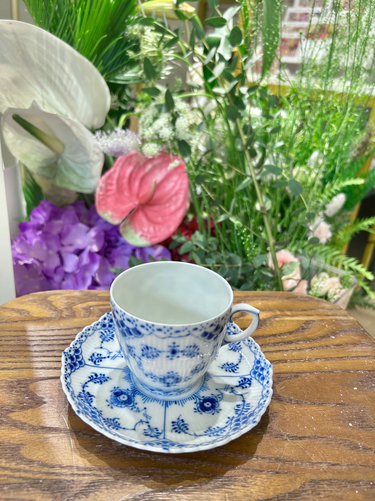 Royal Copenhagen Full Lace Hand-Painted Coffee Cup – Danish Porcelain Elegance