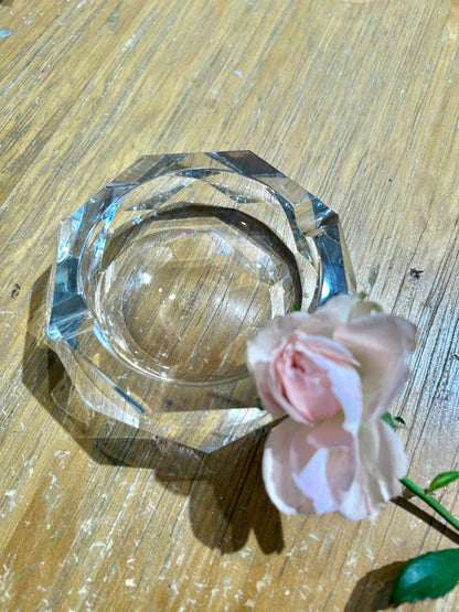 French Baccarat Hand-Cut Crystal Ashtray