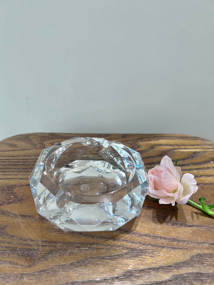 French Baccarat Hand-Cut Crystal Ashtray