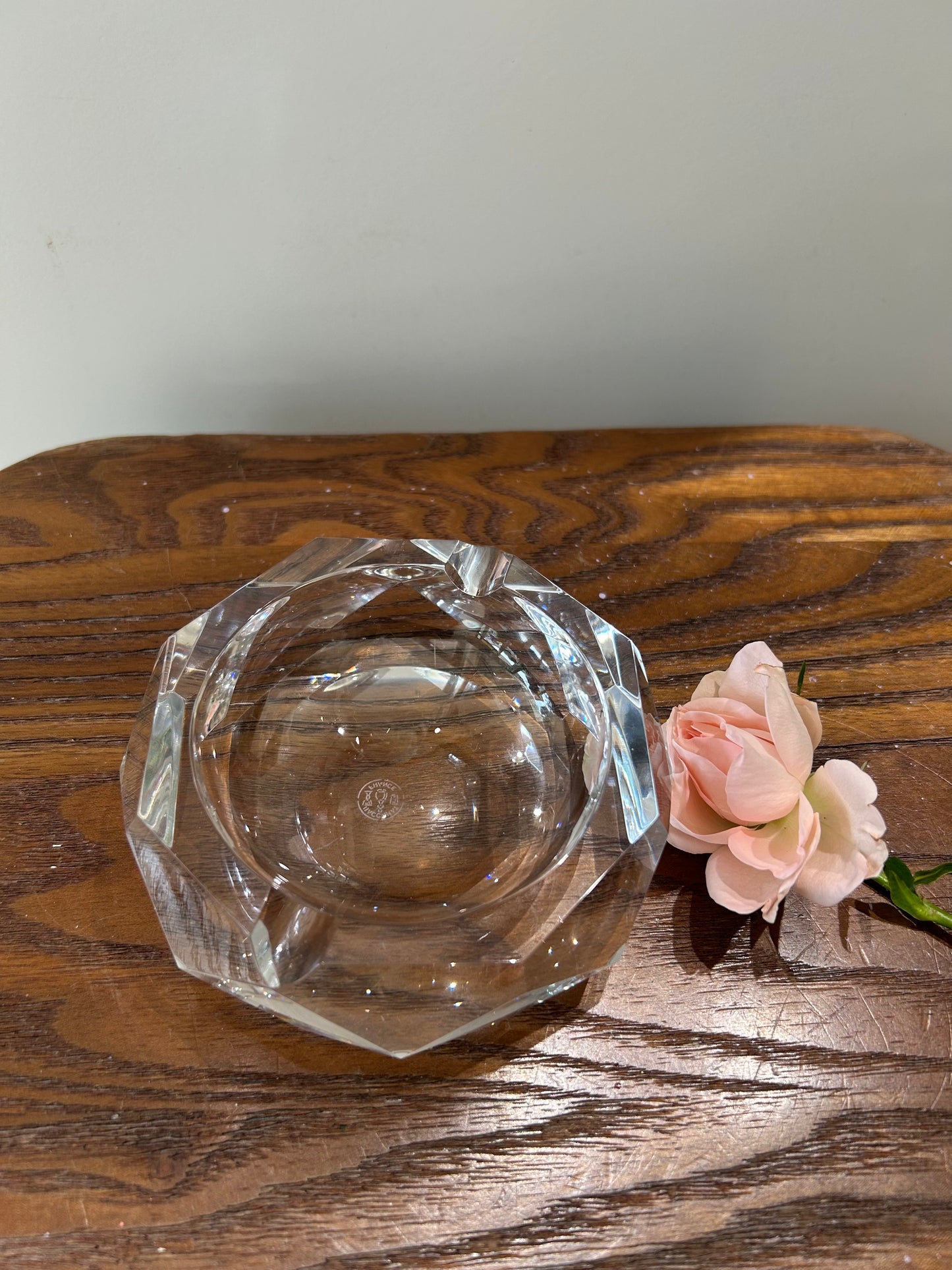 French Baccarat Hand-Cut Crystal Ashtray
