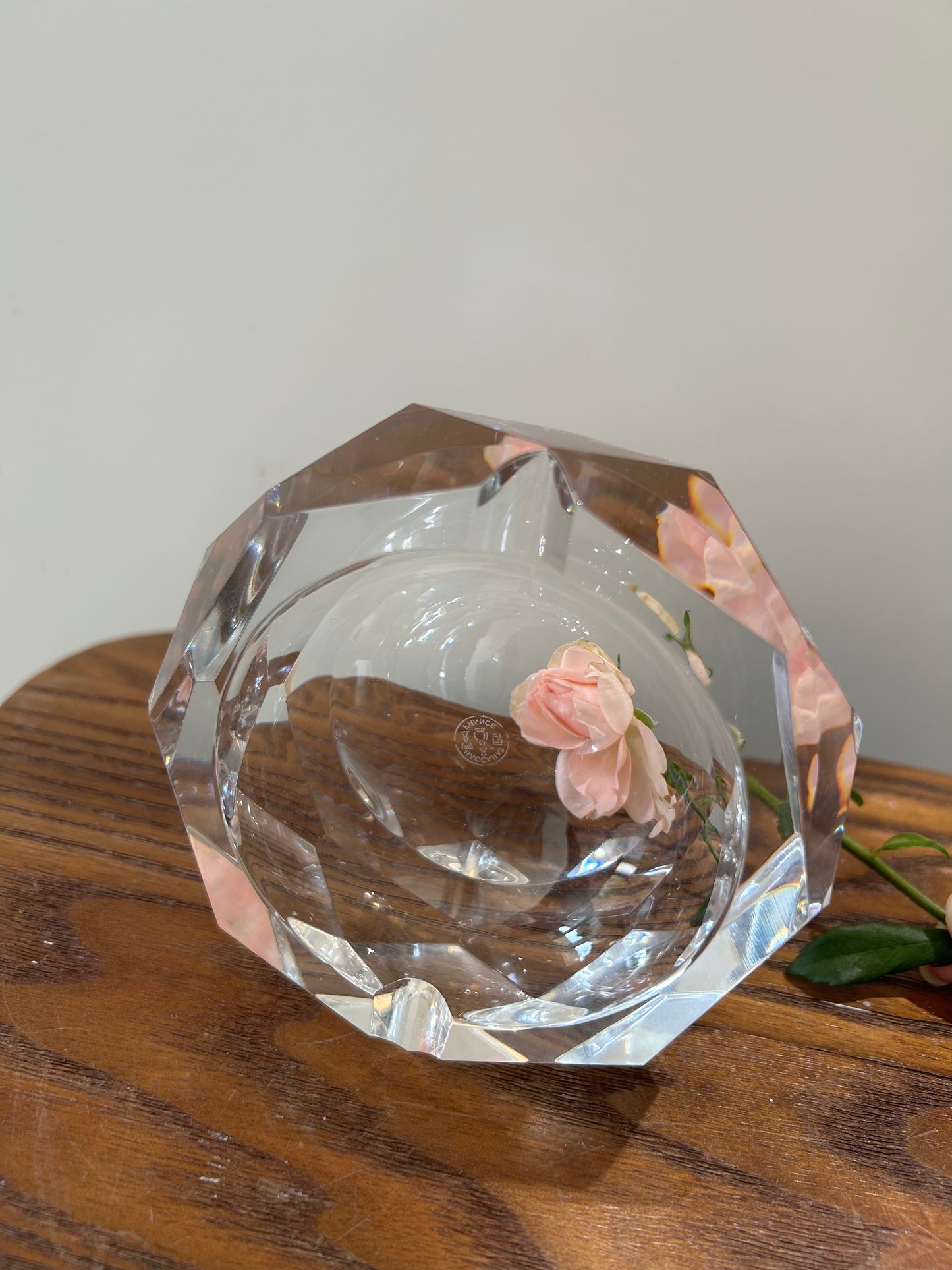 French Baccarat Hand-Cut Crystal Ashtray