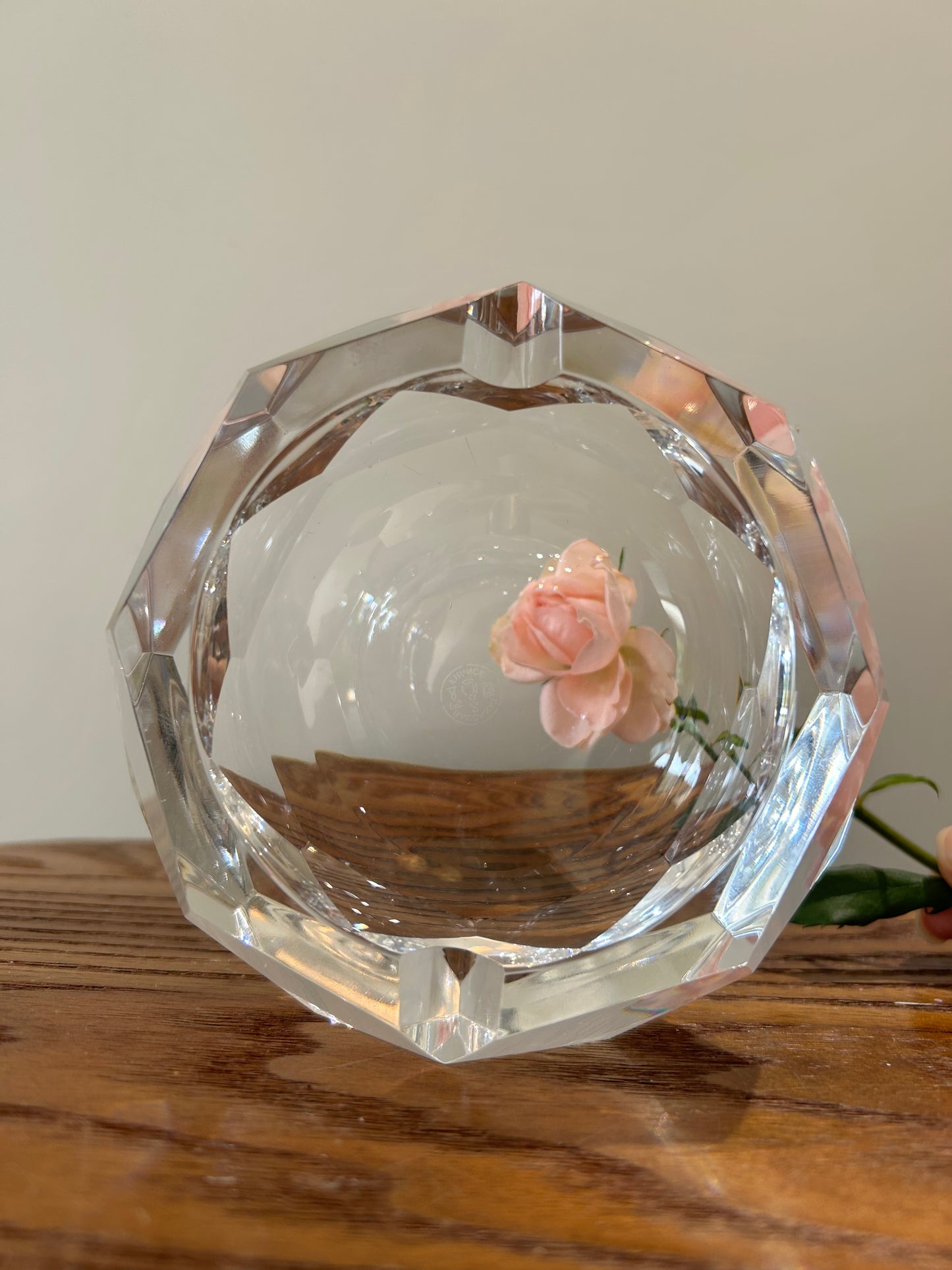 French Baccarat Hand-Cut Crystal Ashtray