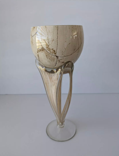 Jozefina Krosn Art Hand Blown Glass Jellyfish Style Candle Holder