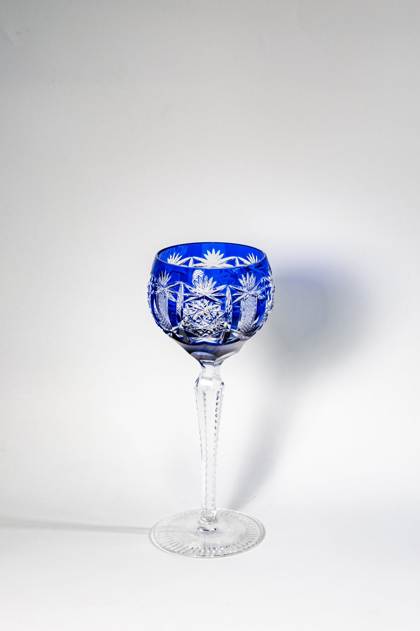 Blue Cut Crystal Wine Goblet – Germany