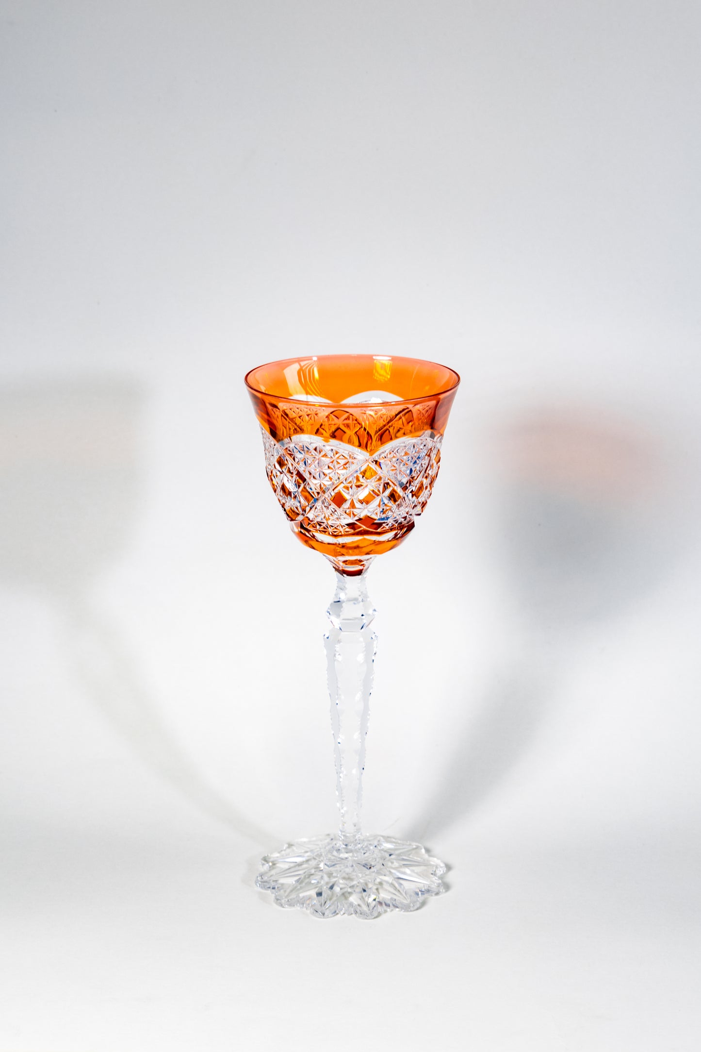 Val Saint Lambert “Imperial Floral Foot” Colored Crystal Goblet – Russian Tsar Commission Edition