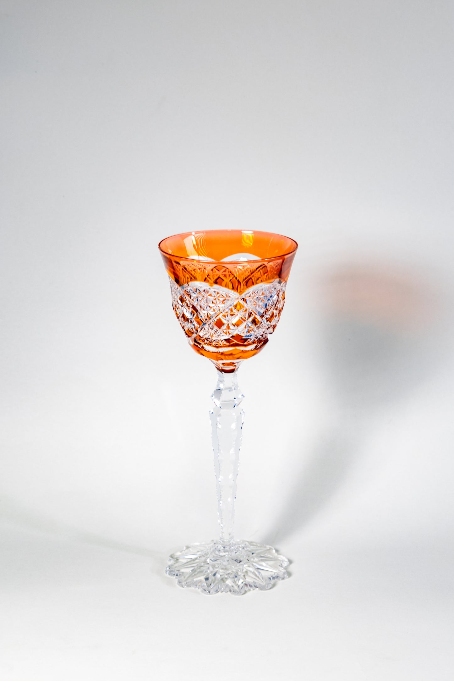 Val Saint Lambert “Imperial Floral Foot” Colored Crystal Goblet – Russian Tsar Commission Edition