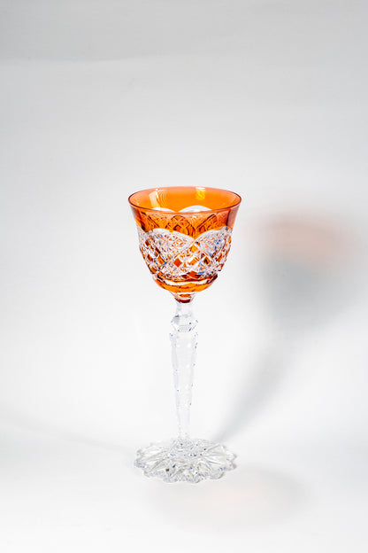 Val Saint Lambert “Imperial Floral Foot” Colored Crystal Goblet – Russian Tsar Commission Edition