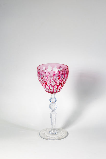 Peil & Putzler Colored Cut Crystal Wine Glass – Full-Cut Brilliance with Timeless Weight