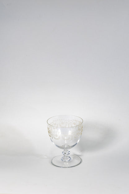 Set of 2 Vintage signed Baccarat Crystal Martini Glasses – Art Deco Elegance from 1930s France