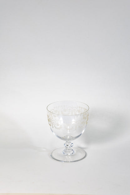 Set of 2 Vintage signed Baccarat Crystal Martini Glasses – Art Deco Elegance from 1930s France