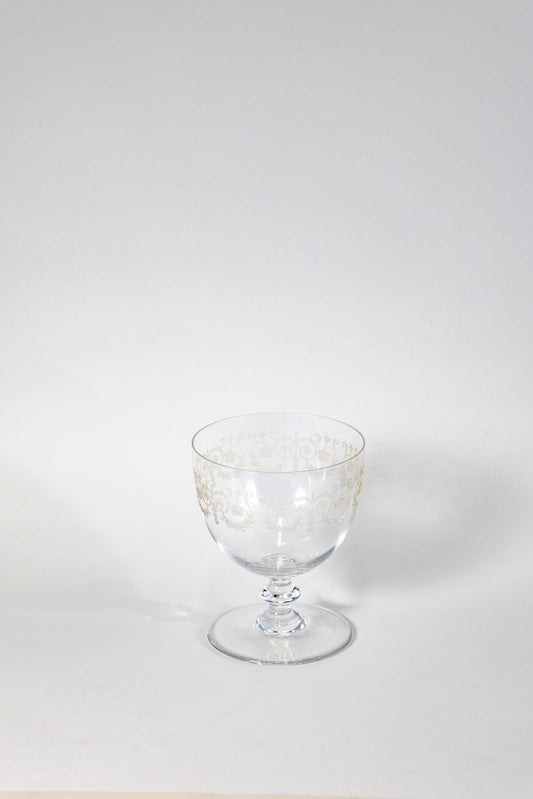 Set of 2 Vintage signed Baccarat Crystal Martini Glasses – Art Deco Elegance from 1930s France