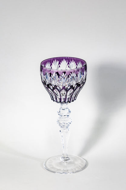 Peil & Putzler Colored Cut Crystal Wine Glass – Full-Cut Brilliance with Timeless Weight