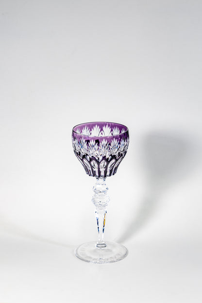 Peil & Putzler Colored Cut Crystal Wine Glass – Full-Cut Brilliance with Timeless Weight