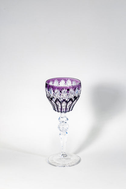 Peil & Putzler Colored Cut Crystal Wine Glass – Full-Cut Brilliance with Timeless Weight