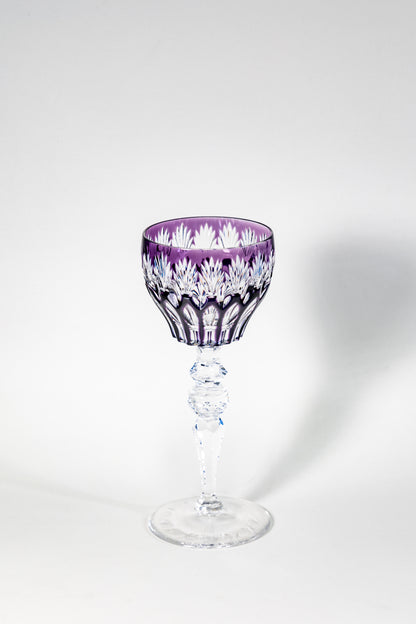 Peil & Putzler Colored Cut Crystal Wine Glass – Full-Cut Brilliance with Timeless Weight
