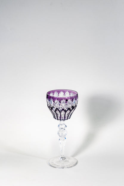 Peil & Putzler Colored Cut Crystal Wine Glass – Full-Cut Brilliance with Timeless Weight