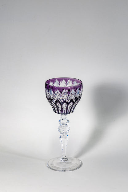 Peil & Putzler Colored Cut Crystal Wine Glass – Full-Cut Brilliance with Timeless Weight