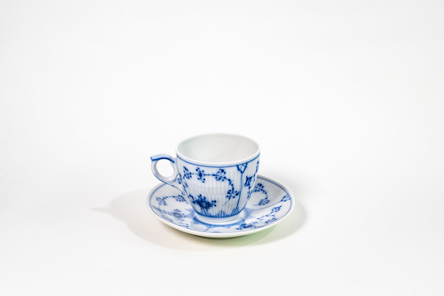 Royal Copenhagen Full Lace Hand-Painted Coffee Cup – Danish Porcelain Elegance
