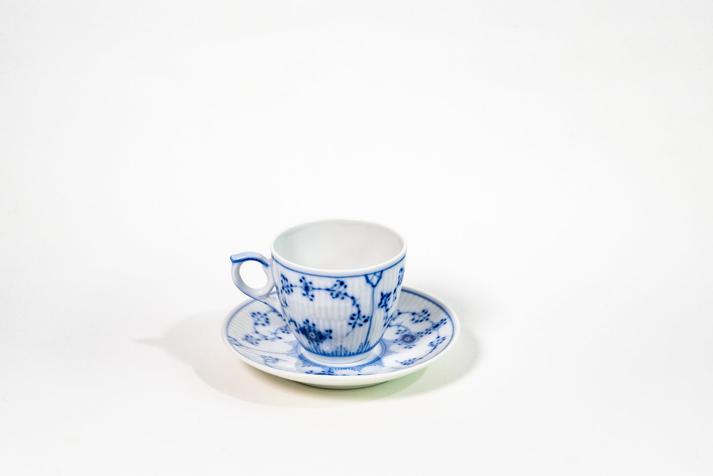 Royal Copenhagen Full Lace Hand-Painted Coffee Cup – Danish Porcelain Elegance