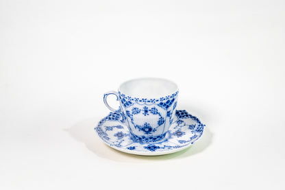 Royal Copenhagen Full Lace Hand-Painted Coffee Cup – Danish Porcelain Elegance