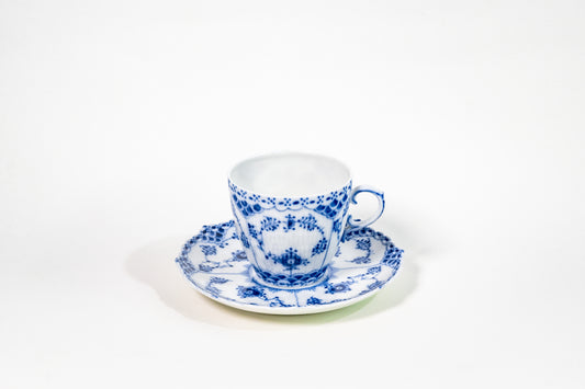 Royal Copenhagen Full Lace Hand-Painted Coffee Cup – Danish Porcelain Elegance