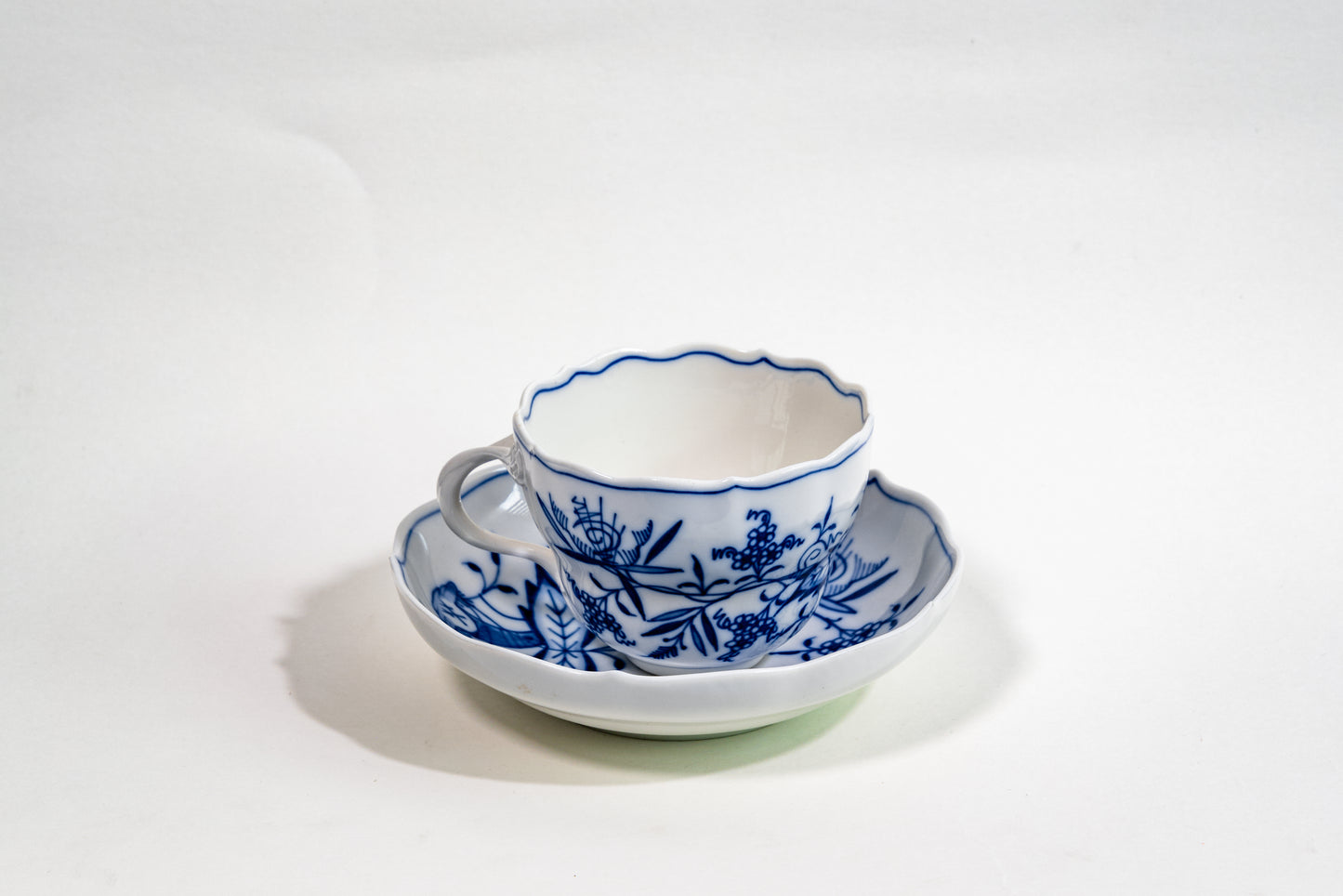 Meissen “Blue Onion” (Zwiebelmuster) Cup and Saucer